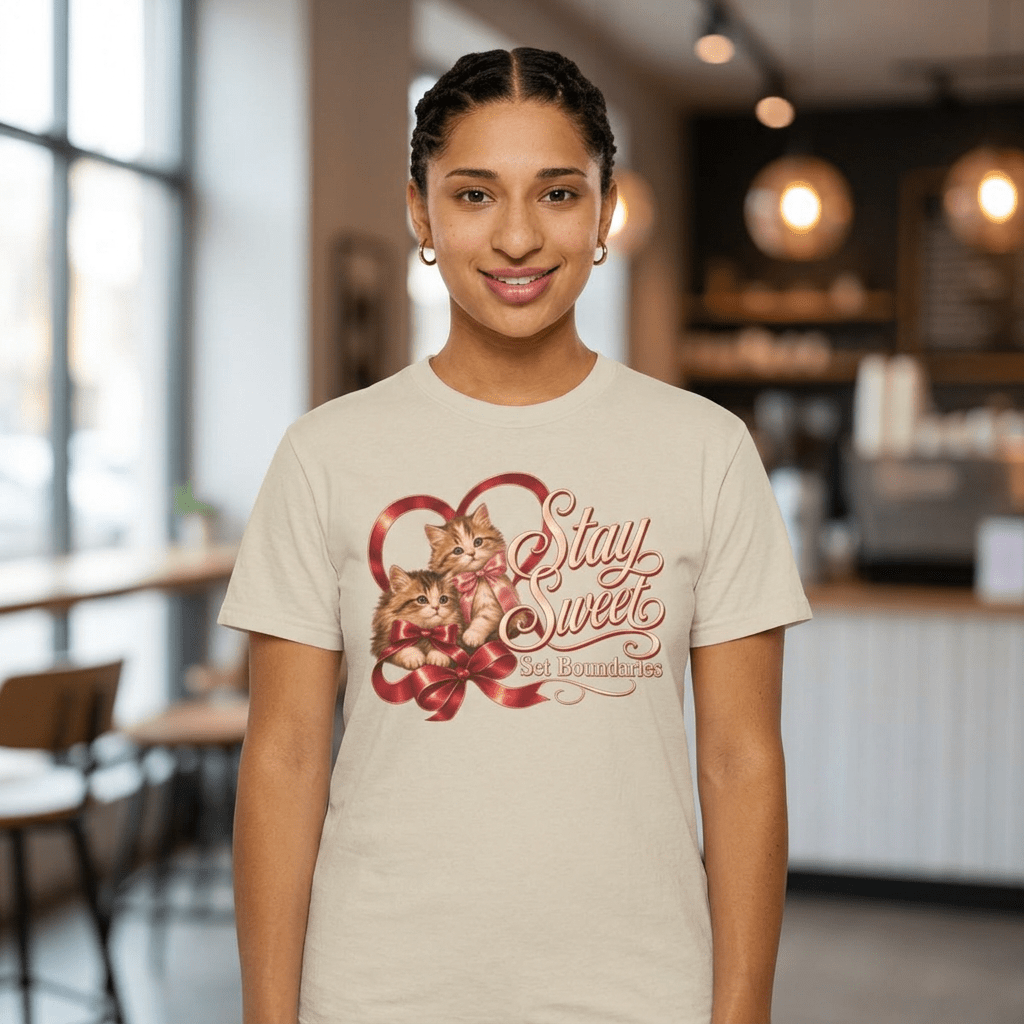 Stay Sweet, Set Boundaries Cat Tee – TalkTees