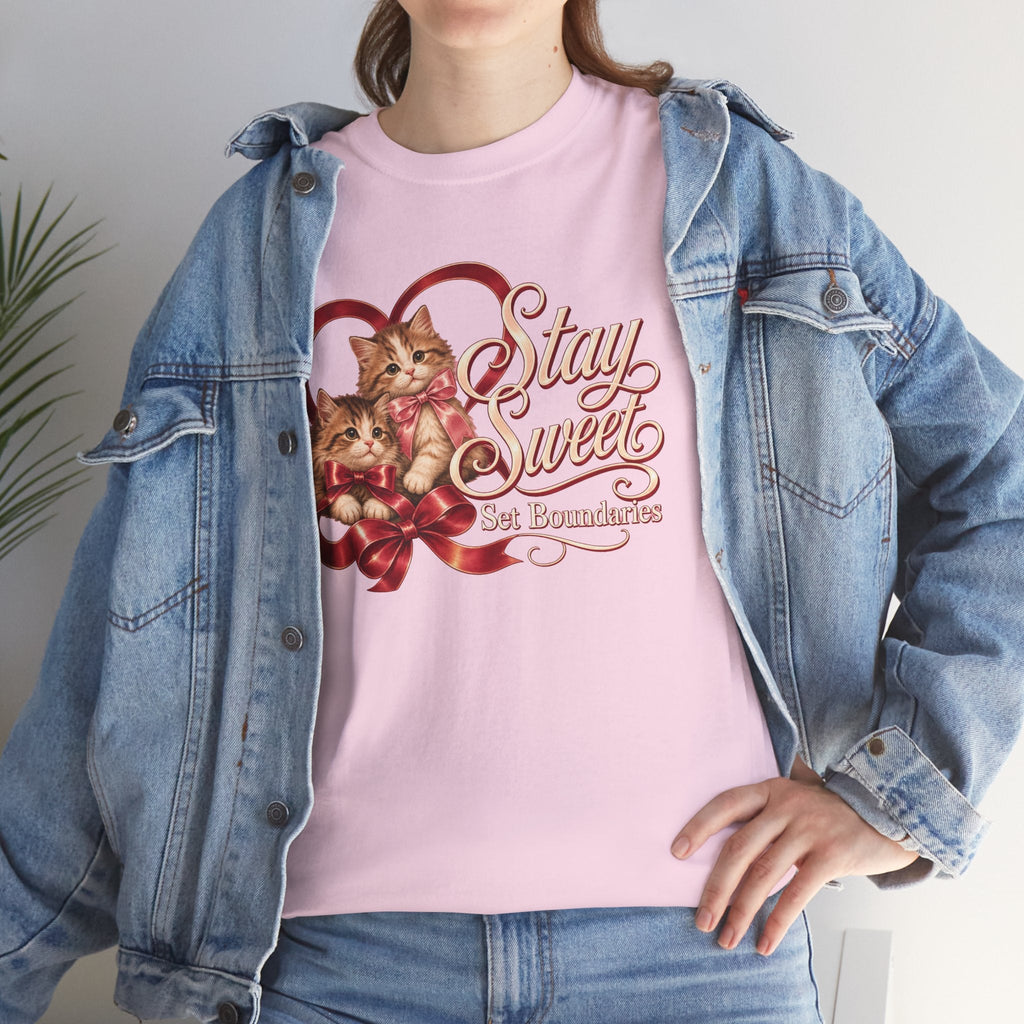 Stay Sweet, Set Boundaries Cat Tee – TalkTees