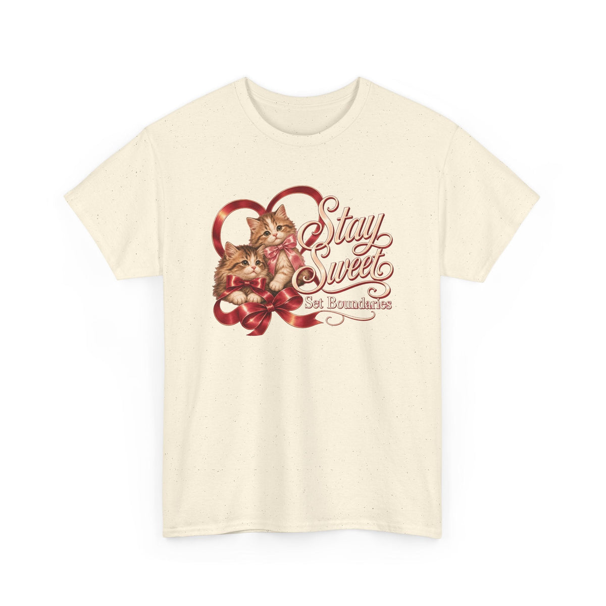 Stay Sweet, Set Boundaries Cat Tee in Natural – TalkTees