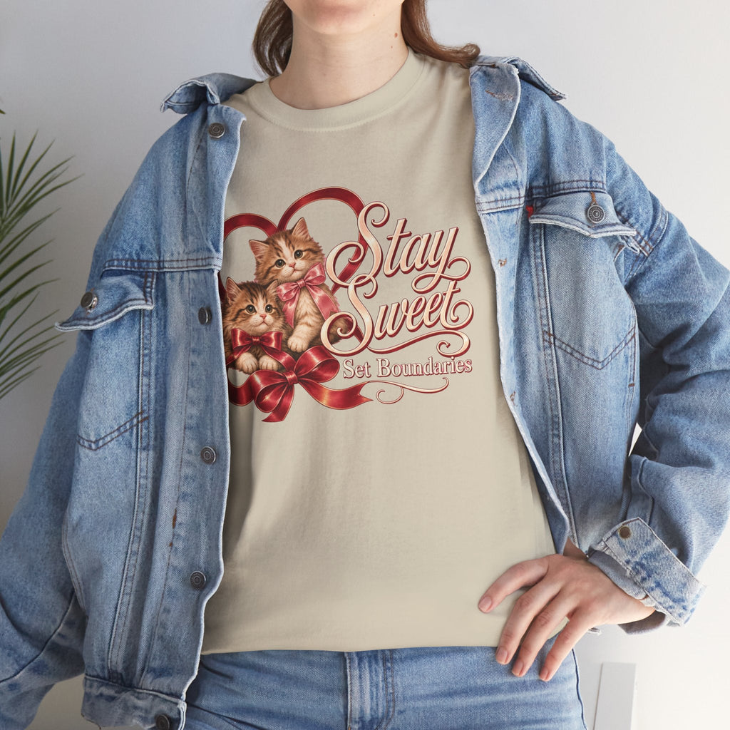 Stay Sweet, Set Boundaries Cat Tee – TalkTees