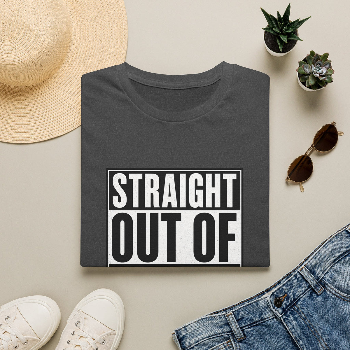 Straight Out Of Schedule Changes T-Shirt in Dark Heather – TalkTees