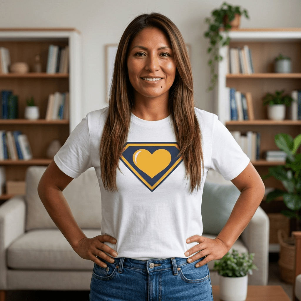 Superheart Emblem T-Shirt in White – TalkTees