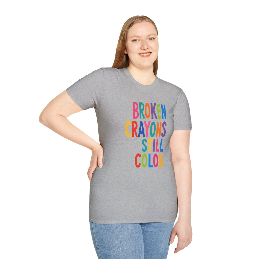 Broken Crayons Still Color T-Shirt – TalkTees