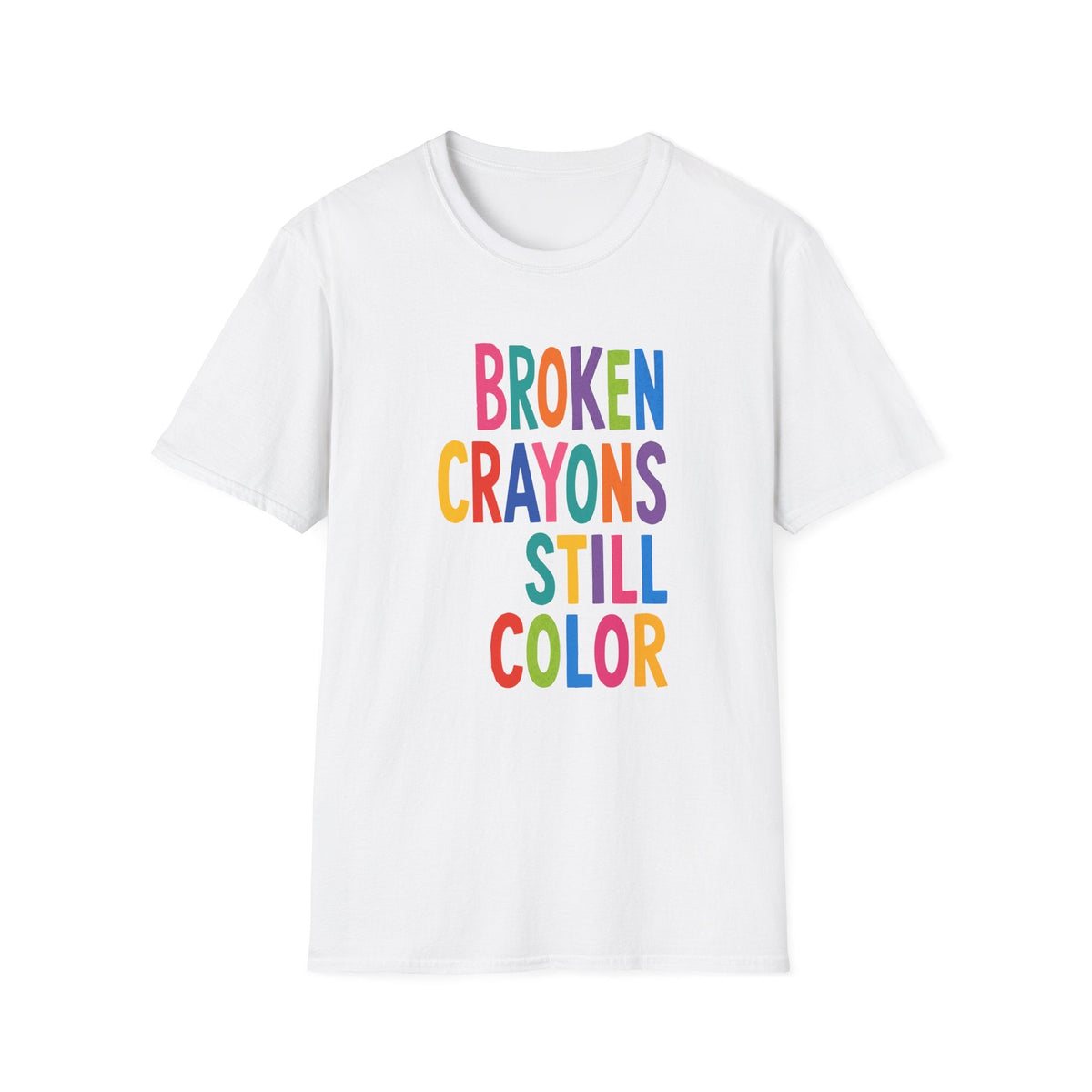 Broken Crayons Still Color T-Shirt in White – TalkTees