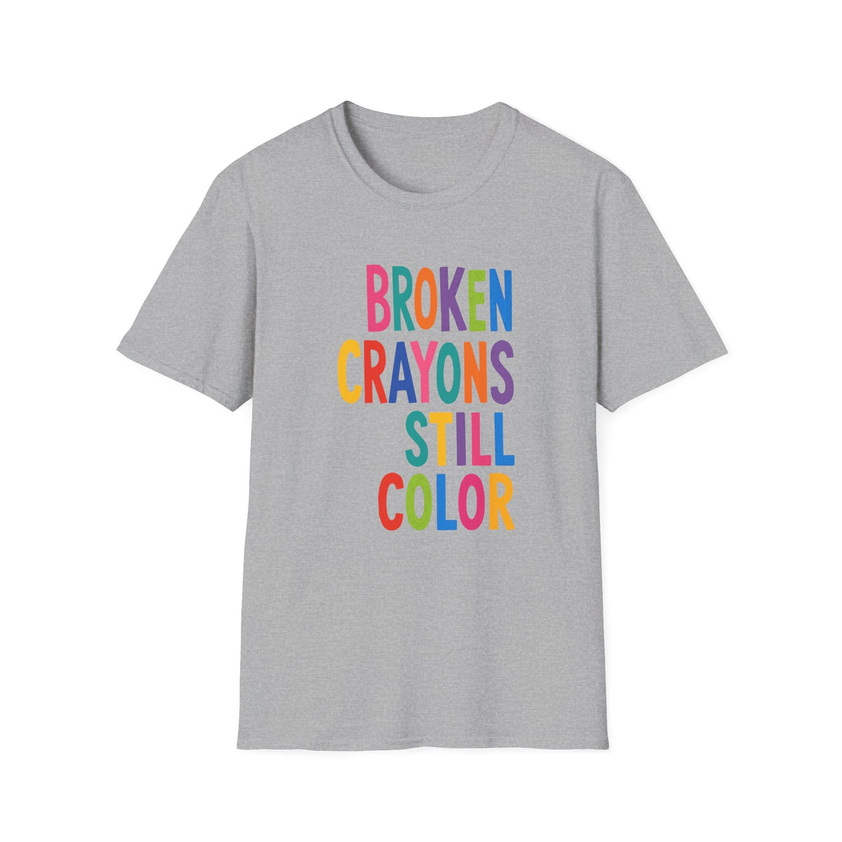 Broken Crayons Still Color T-Shirt in Sport Grey – TalkTees