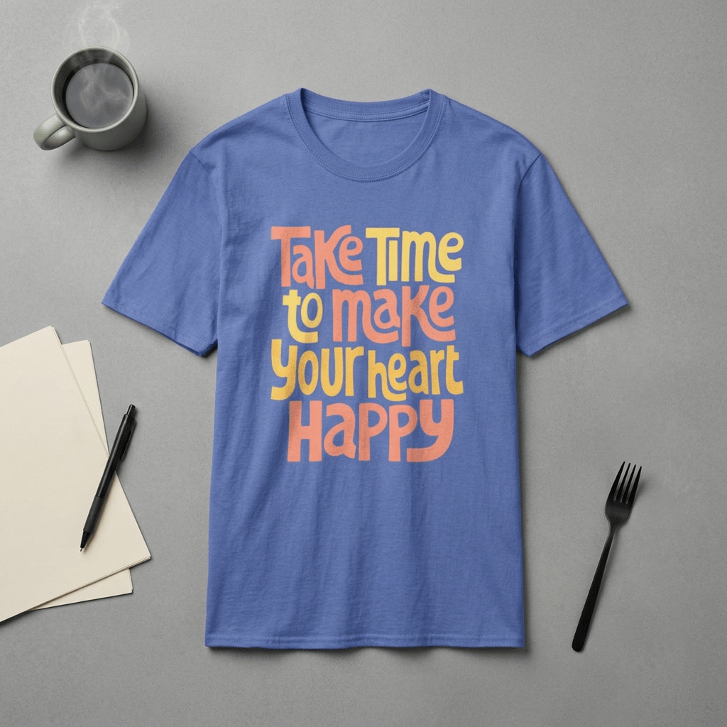 Make Your Heart Happy T-Shirt in Iris – TalkTees