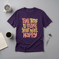 Make Your Heart Happy T-Shirt in Purple – TalkTees