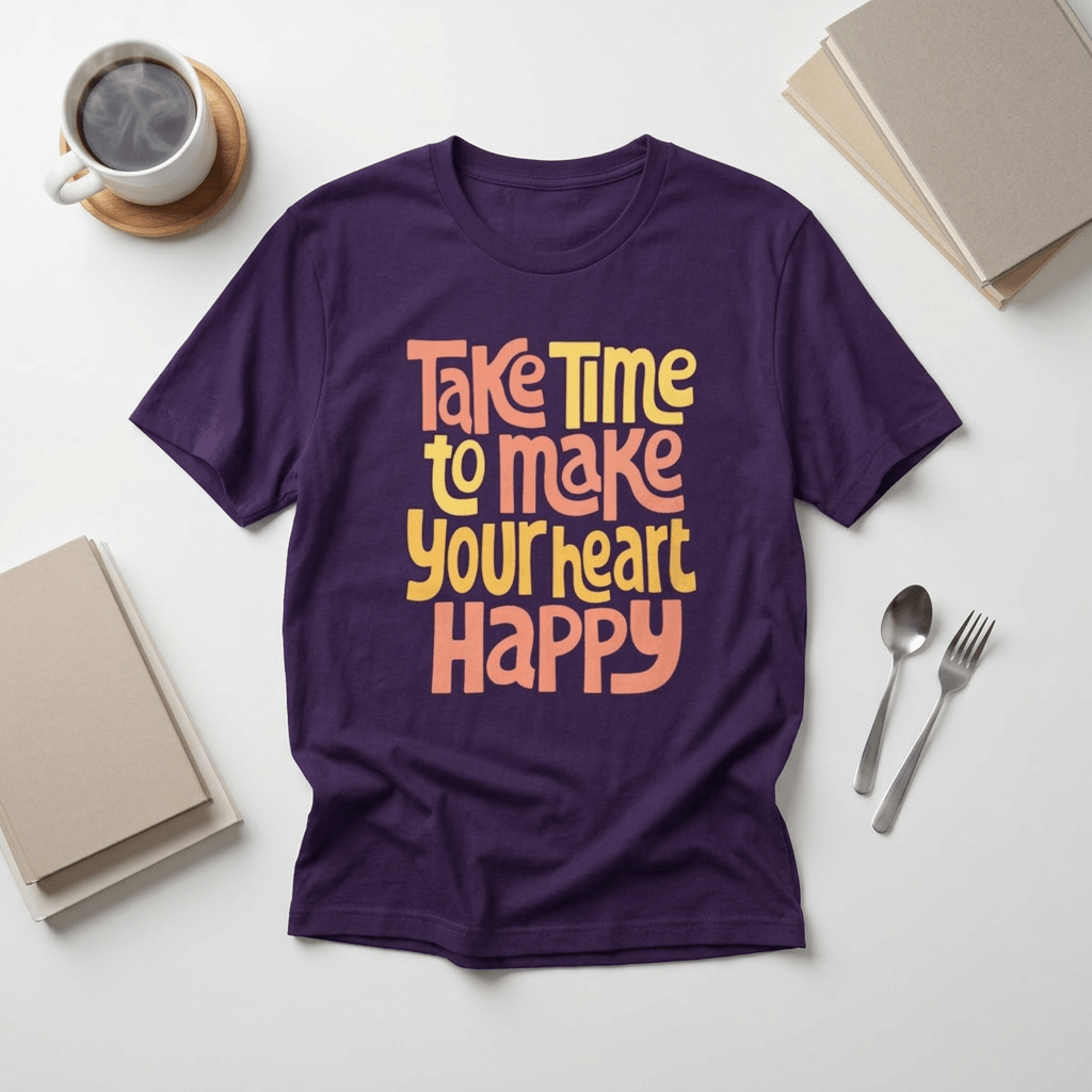 Make Your Heart Happy T-Shirt in Sapphire – TalkTees