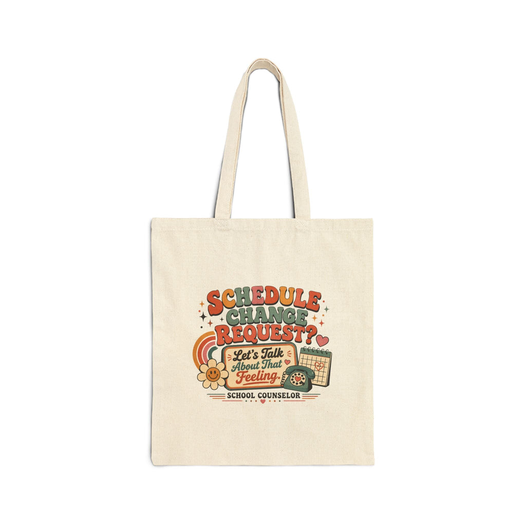 Schedule Change, Breathe School Counselor Tote in Natural – TalkTees