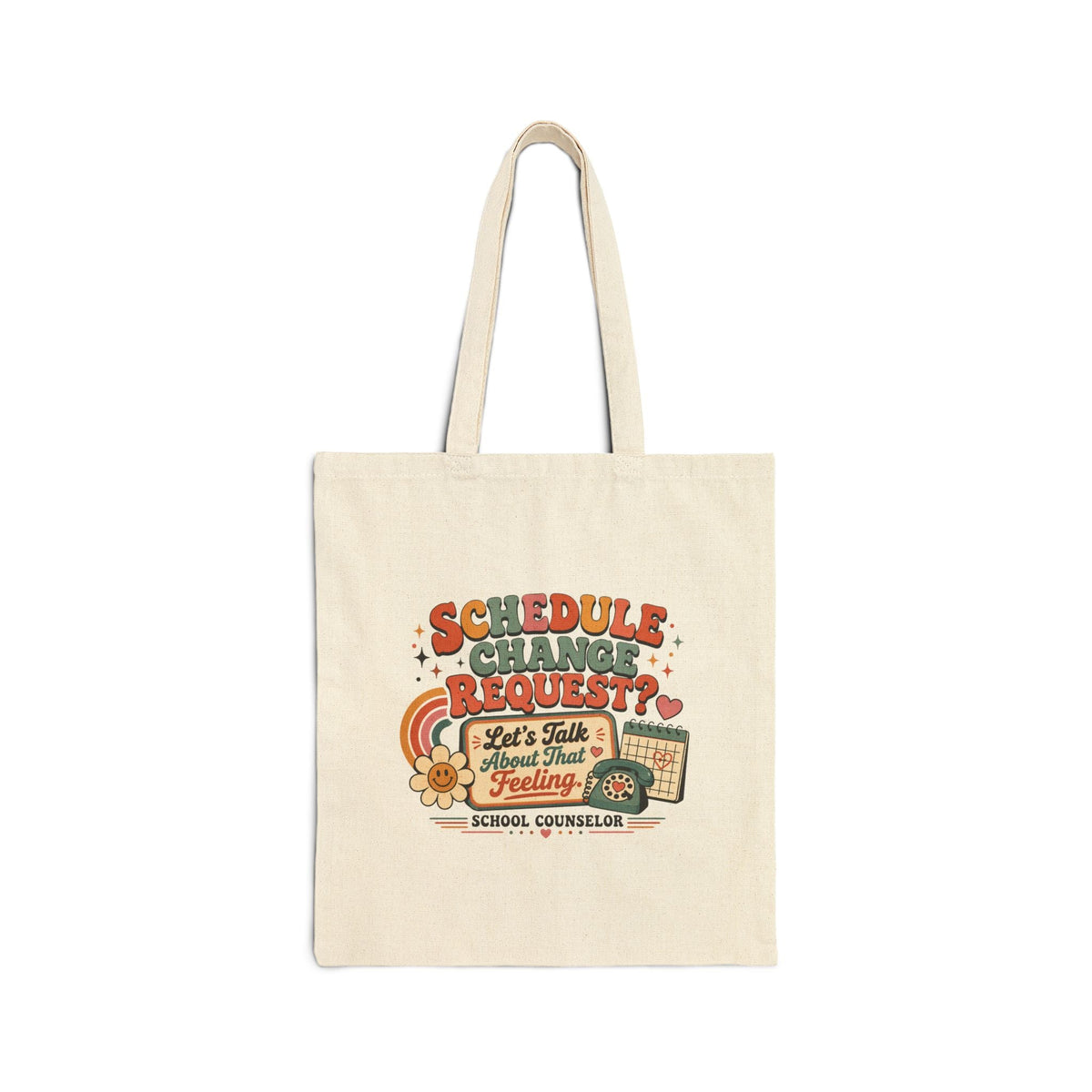 Schedule Change, Breathe School Counselor Tote in Natural – TalkTees