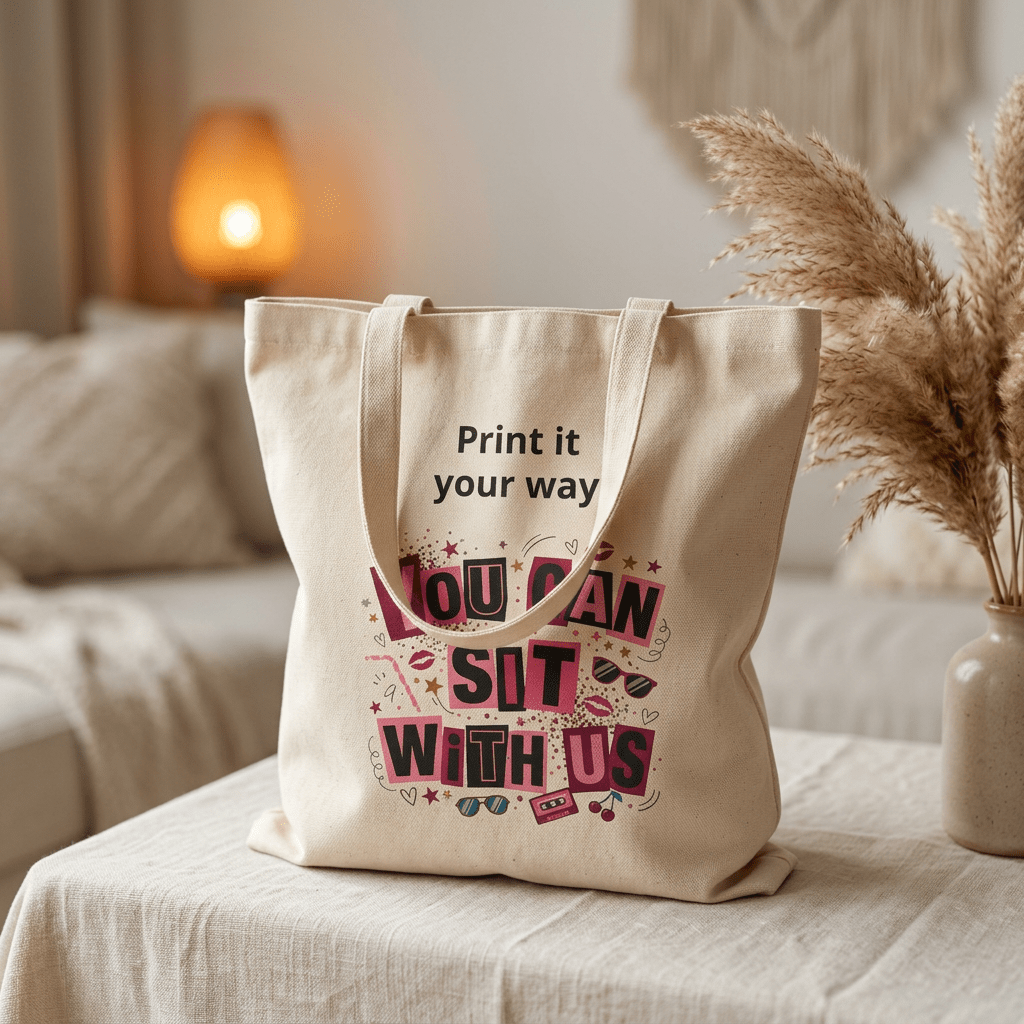 You Can Sit With Us Tote Bag in Natural – TalkTees
