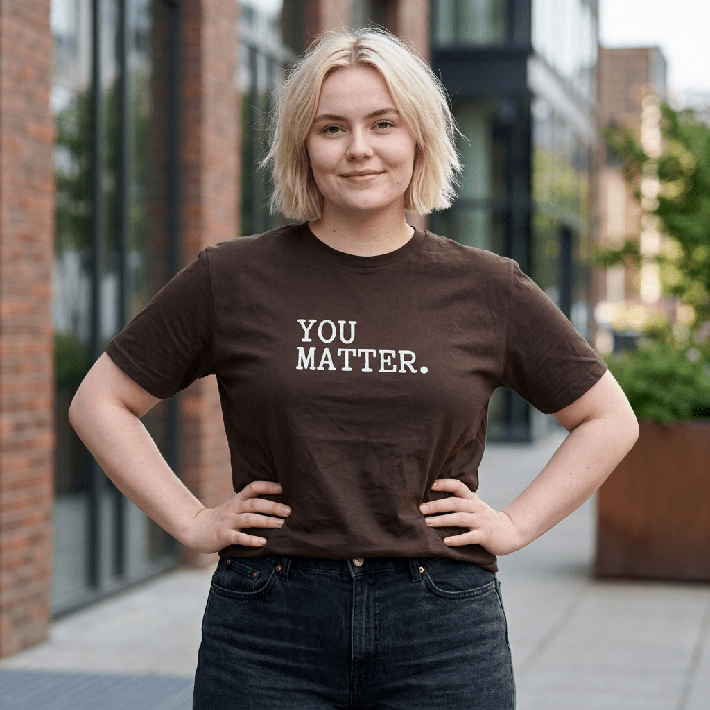 You Matter T-Shirt in Dark Chocolate – TalkTees