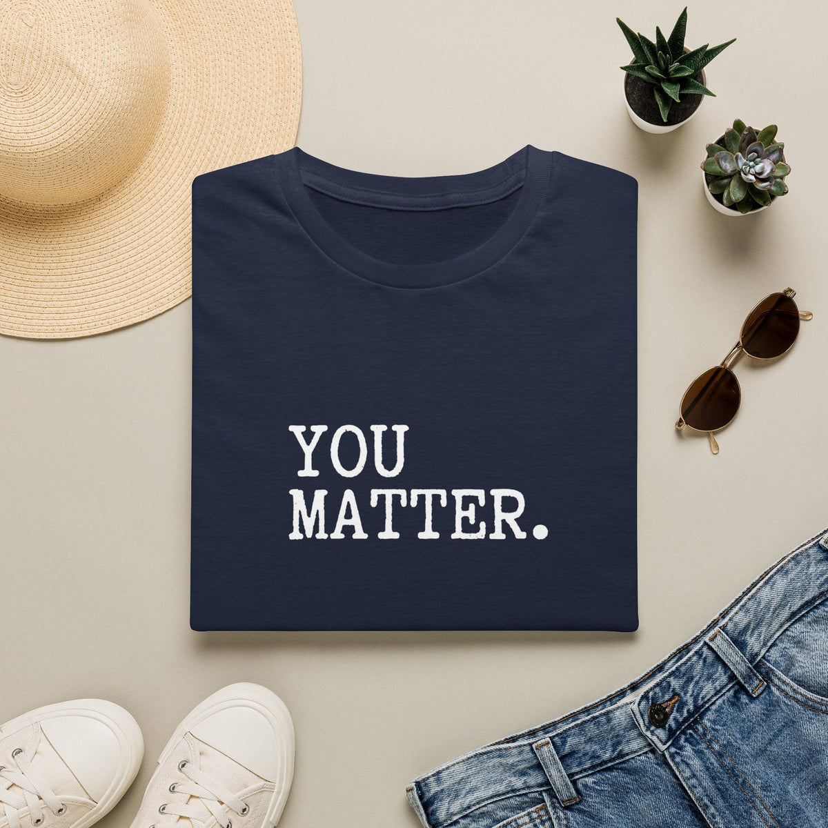 You Matter T-Shirt in Navy – TalkTees