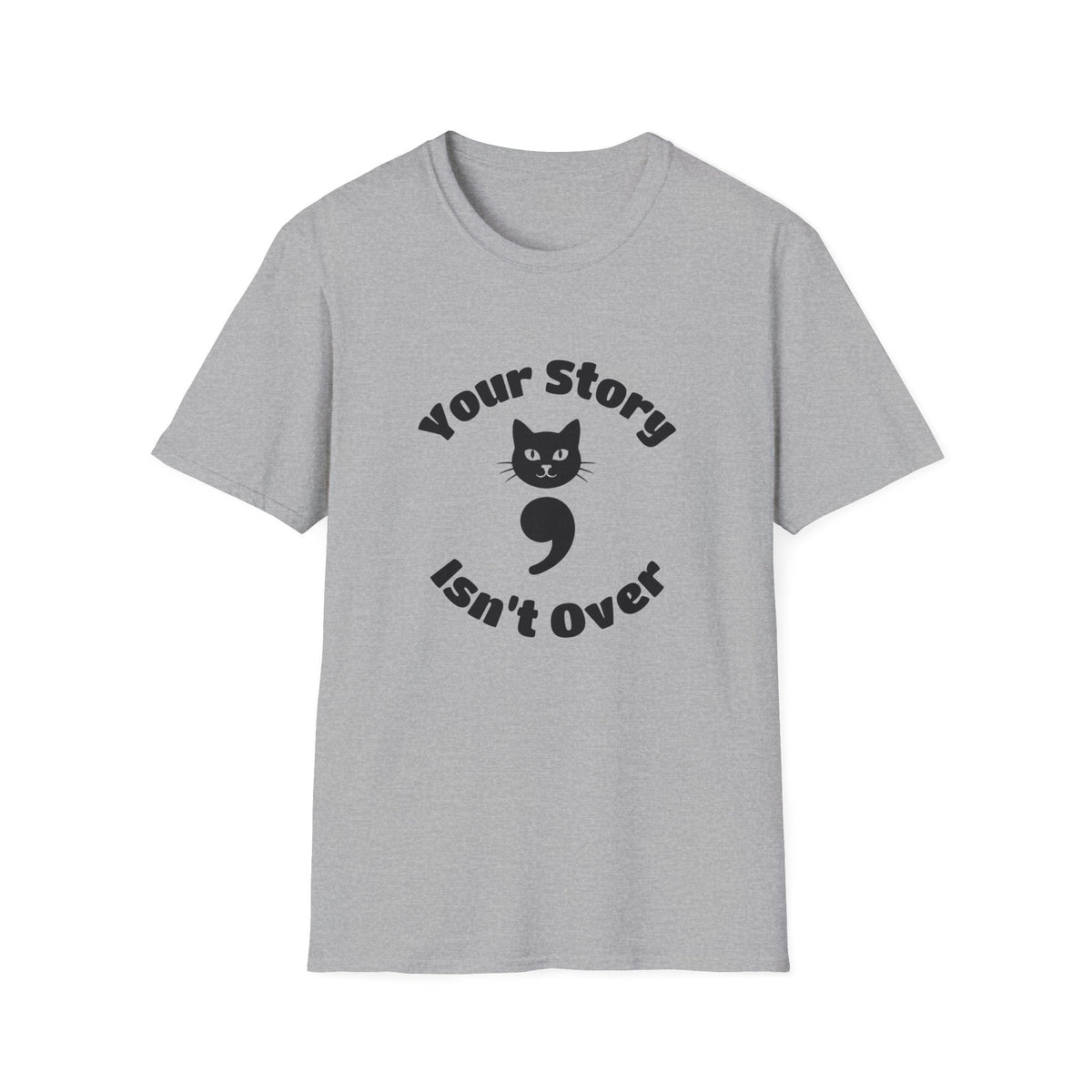 Your Story Isn't Over Semicolon Cat Tee – TalkTees