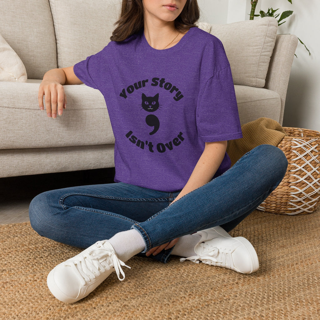 Your Story Isn't Over Semicolon Cat Tee – TalkTees
