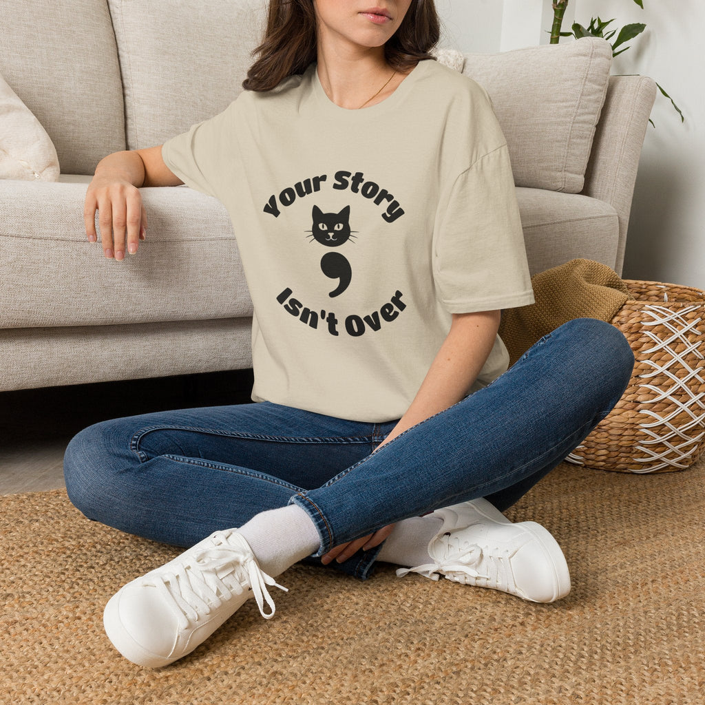 Your Story Isn't Over Semicolon Cat Tee – TalkTees