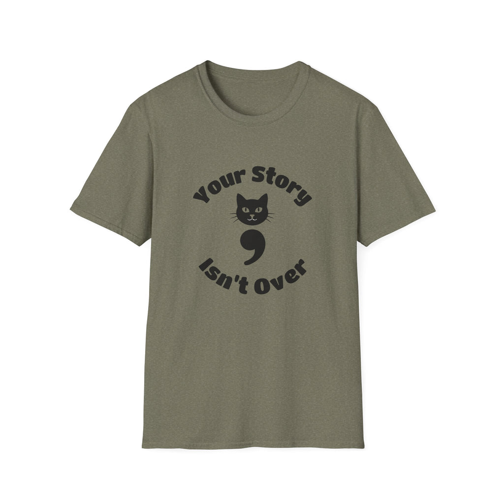 Your Story Isn't Over Semicolon Cat Tee – TalkTees