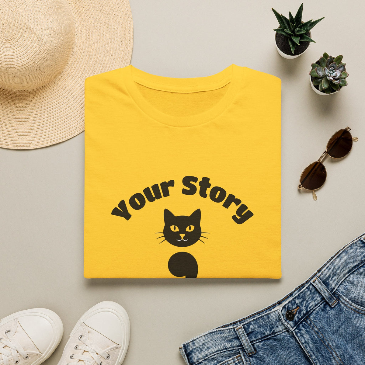 Your Story Isn't Over Semicolon Cat Tee – TalkTees