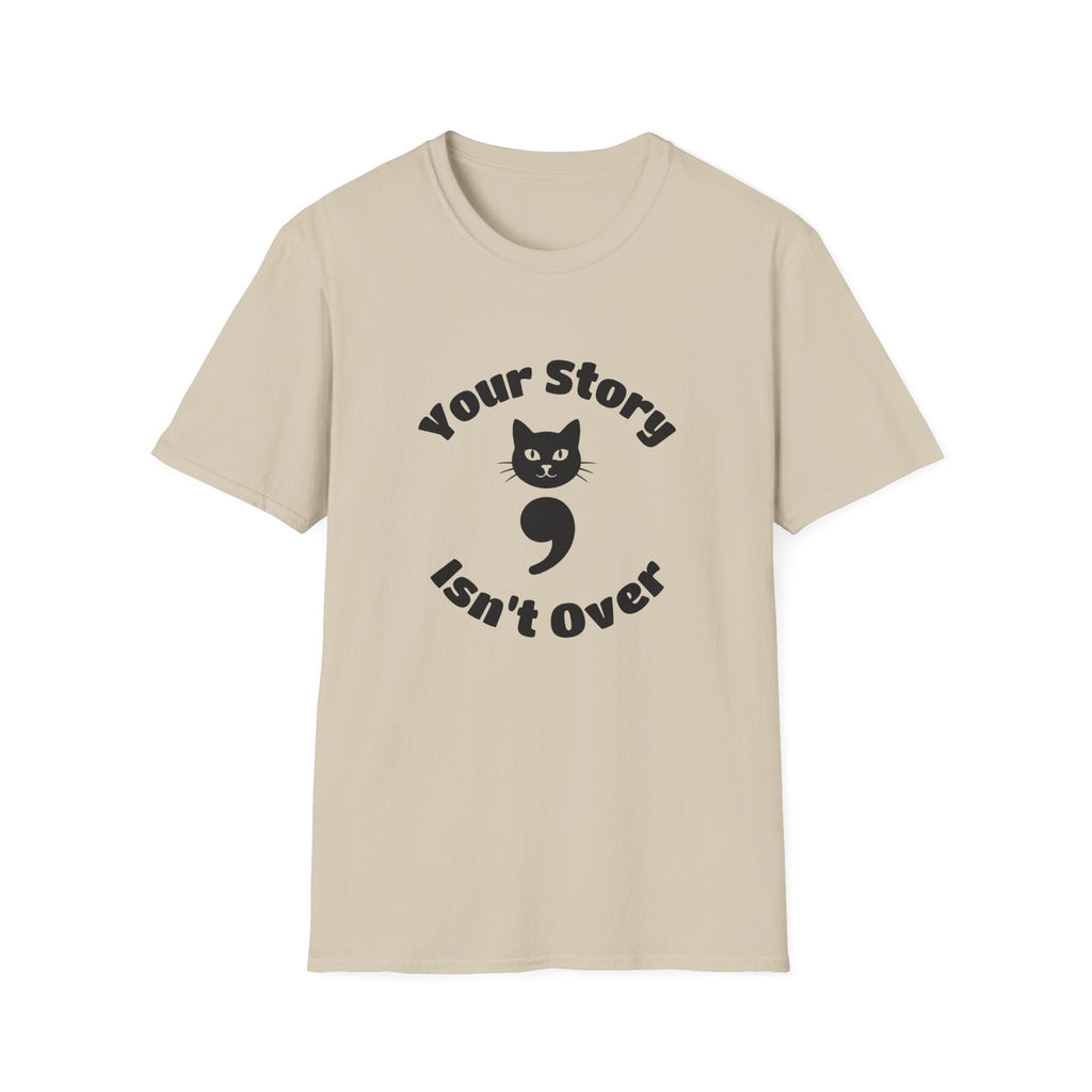 Your Story Isn't Over Semicolon Cat Tee – TalkTees