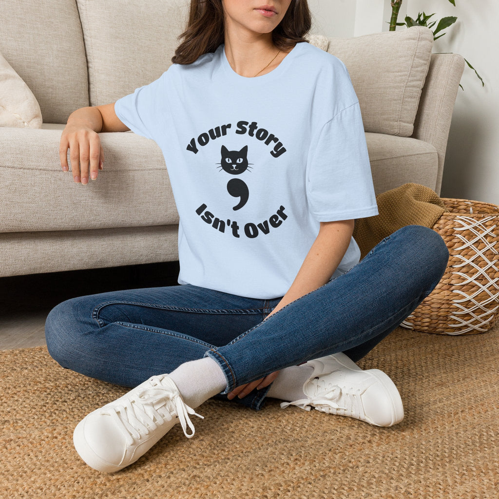 Your Story Isn't Over Semicolon Cat Tee – TalkTees