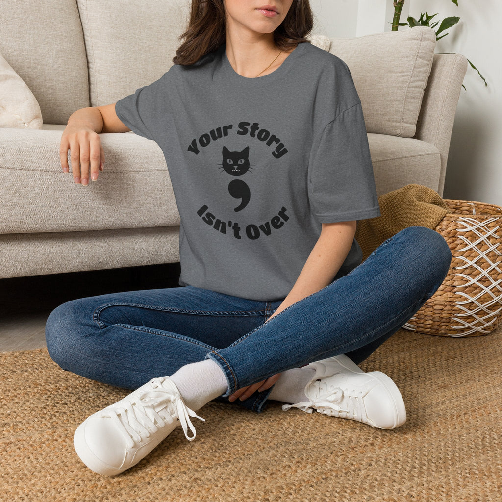 Your Story Isn't Over Semicolon Cat Tee – TalkTees