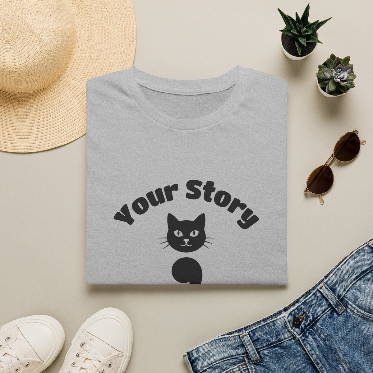 Your Story Isn't Over Semicolon Cat Tee – TalkTees
